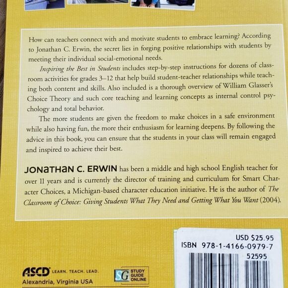 🔺️NWOT Inspiring The Best In Students Paperback Book - Picture 3 of 6